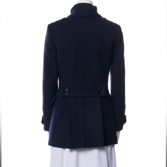 BURBERRY Double-Breasted Cropped Coat Jacket Size 4 - Picture 2 of 14
